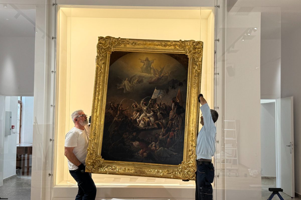 Με συγκίνηση υποδέχθηκε ο Δήμος Μεσολογγίου τον πίνακα «Η Έξοδος του Μεσολογγίου» του Θεόδωρου Βρυζάκη